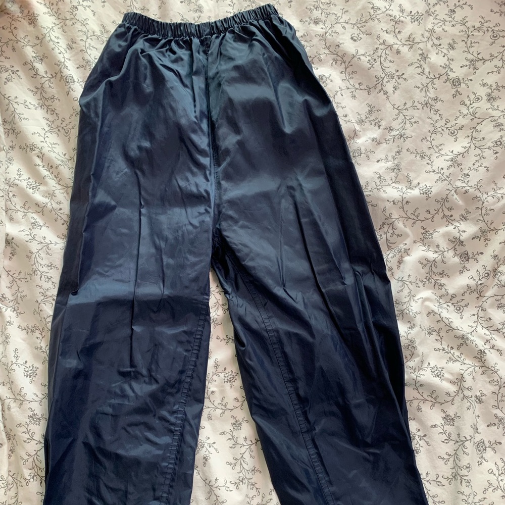 Navy rain pants